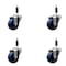 Service Caster 3'' SS Solid Poly Wheel Swivel 7/8'' Expanding Stem Caster Set, 4PK SCC-SSEX20S314-SPUS-78-4 - alternate 1